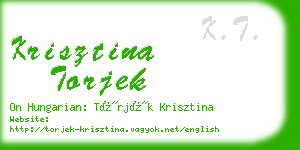 krisztina torjek business card